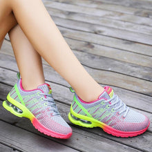 Load image into Gallery viewer, Fashion Women Lightweight Running Shoes Outdoor Sports Shoes Breathable Mesh Comfort Air Cushion Lace Up Sneakers Womans Athletic Sneakers Workout Running Shoes