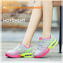 Load image into Gallery viewer, Fashion Women Lightweight Running Shoes Outdoor Sports Shoes Breathable Mesh Comfort Air Cushion Lace Up Sneakers Womans Athletic Sneakers Workout Running Shoes