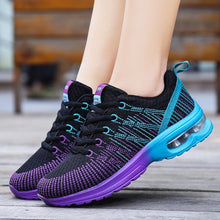 Load image into Gallery viewer, Fashion Women Lightweight Running Shoes Outdoor Sports Shoes Breathable Mesh Comfort Air Cushion Lace Up Sneakers Womans Athletic Sneakers Workout Running Shoes