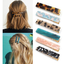 Load image into Gallery viewer, Fashion Women Metal Acetate Hair Pin Clip Leopard Hair Clip Geometric Hairpins Hairgrips Barrette Hairpin Gorgeous Hair Accessories For Women