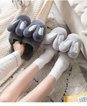 Load image into Gallery viewer, Fashion Women Slippers Winter Warm Fur Shoes Men Couples Cute Rabbit Ears Soft Sole Home Indoor Plush Winter Warm Memory Foam Cotton Home Slippers Soft Plush Fleece Slip On House Slippers