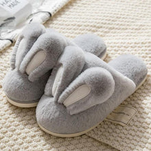 Load image into Gallery viewer, Fashion Women Slippers Winter Warm Fur Shoes Men Couples Cute Rabbit Ears Soft Sole Home Indoor Plush Winter Warm Memory Foam Cotton Home Slippers Soft Plush Fleece Slip On House Slippers