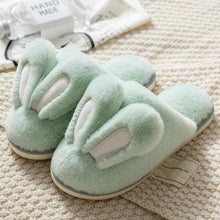 Load image into Gallery viewer, Fashion Women Slippers Winter Warm Fur Shoes Men Couples Cute Rabbit Ears Soft Sole Home Indoor Plush Winter Warm Memory Foam Cotton Home Slippers Soft Plush Fleece Slip On House Slippers