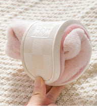 Load image into Gallery viewer, Fashion Women Slippers Winter Warm Fur Shoes Men Couples Cute Rabbit Ears Soft Sole Home Indoor Plush Winter Warm Memory Foam Cotton Home Slippers Soft Plush Fleece Slip On House Slippers