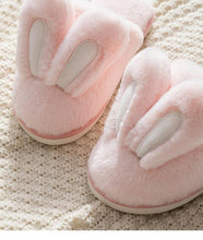 Load image into Gallery viewer, Fashion Women Slippers Winter Warm Fur Shoes Men Couples Cute Rabbit Ears Soft Sole Home Indoor Plush Winter Warm Memory Foam Cotton Home Slippers Soft Plush Fleece Slip On House Slippers