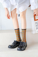 Load image into Gallery viewer, Fashion Women Socks New Spring Summer Mesh Thin Long Printed Socks Women Casual Breathable Fresh Flower Socks Korea Style Color Thin Socks For Women