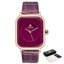 Load image into Gallery viewer, Fashion Women Watches White Leather Minimalist Rectangle Ladies Quartz Dress Wristwatch Fashion Leather Wrist Watch Rectangle Elegant Simple Dial Analog Quartz Dress Watch