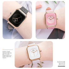 Load image into Gallery viewer, Fashion Women Watches White Leather Minimalist Rectangle Ladies Quartz Dress Wristwatch Fashion Leather Wrist Watch Rectangle Elegant Simple Dial Analog Quartz Dress Watch