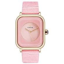 Load image into Gallery viewer, Fashion Women Watches White Leather Minimalist Rectangle Ladies Quartz Dress Wristwatch Fashion Leather Wrist Watch Rectangle Elegant Simple Dial Analog Quartz Dress Watch