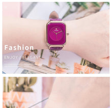 Load image into Gallery viewer, Fashion Women Watches White Leather Minimalist Rectangle Ladies Quartz Dress Wristwatch Fashion Leather Wrist Watch Rectangle Elegant Simple Dial Analog Quartz Dress Watch