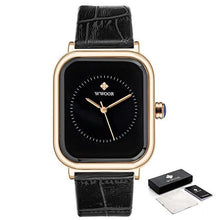 Load image into Gallery viewer, Fashion Women Watches White Leather Minimalist Rectangle Ladies Quartz Dress Wristwatch Fashion Leather Wrist Watch Rectangle Elegant Simple Dial Analog Quartz Dress Watch
