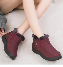 Load image into Gallery viewer, Fashion Womens Waterproof Boots Snow Boots For Winter Casual Lightweight Ankle Warm Winter Boots Fur Lined Warm Ankle Boots Slip On Waterproof Outdoor Booties Comfortable Shoes For Women