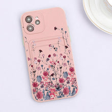 Load image into Gallery viewer, Fashionable Anti-Scratch Soft Lining Protective Case For iPhone Cases Card Holder Cute Flower Heart Phone Case For iPhone 12 13 Mini Pro Beautiful Design Soft Iphone Case