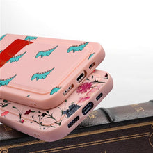 Load image into Gallery viewer, Fashionable Anti-Scratch Soft Lining Protective Case For iPhone Cases Card Holder Cute Flower Heart Phone Case For iPhone 12 13 Mini Pro Beautiful Design Soft Iphone Case