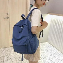 Load image into Gallery viewer, Fashionable Backpack And School Bag For Teenager Girls Stylish Anti Theft Laptop Shoulder Bags Solid Color Travel Backpack