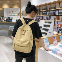 Load image into Gallery viewer, Fashionable Backpack And School Bag For Teenager Girls Stylish Anti Theft Laptop Shoulder Bags Solid Color Travel Backpack