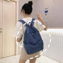 Load image into Gallery viewer, Fashionable Backpack And School Bag For Teenager Girls Stylish Anti Theft Laptop Shoulder Bags Solid Color Travel Backpack