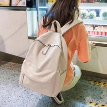 Load image into Gallery viewer, Fashionable Backpack And School Bag For Teenager Girls Stylish Anti Theft Laptop Shoulder Bags Solid Color Travel Backpack
