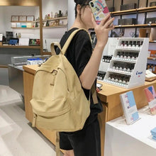 Load image into Gallery viewer, Fashionable Backpack And School Bag For Teenager Girls Stylish Anti Theft Laptop Shoulder Bags Solid Color Travel Backpack