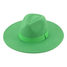 Load image into Gallery viewer, Fashionable Fedora Hats Women Wide Brim Dress Caps Women's Fedora Hats Elegant Wide Brim Fedora Hat Wedding Men Hat Warm Retro Style Belt 56-58cm