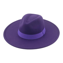 Load image into Gallery viewer, Fashionable Fedora Hats Women Wide Brim Dress Caps Women's Fedora Hats Elegant Wide Brim Fedora Hat Wedding Men Hat Warm Retro Style Belt 56-58cm