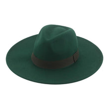 Load image into Gallery viewer, Fashionable Fedora Hats Women Wide Brim Dress Caps Women's Fedora Hats Elegant Wide Brim Fedora Hat Wedding Men Hat Warm Retro Style Belt 56-58cm
