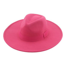 Load image into Gallery viewer, Fashionable Fedora Hats Women Wide Brim Dress Caps Women's Fedora Hats Elegant Wide Brim Fedora Hat Wedding Men Hat Warm Retro Style Belt 56-58cm