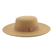 Load image into Gallery viewer, Fashionable Fedora Hats Women Wide Brim Dress Caps Women's Fedora Hats Elegant Wide Brim Fedora Hat Wedding Men Hat Warm Retro Style Belt 56-58cm