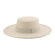 Load image into Gallery viewer, Fashionable Fedora Hats Women Wide Brim Dress Caps Women's Fedora Hats Elegant Wide Brim Fedora Hat Wedding Men Hat Warm Retro Style Belt 56-58cm