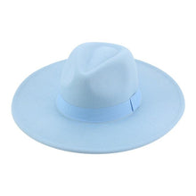 Load image into Gallery viewer, Fashionable Fedora Hats Women Wide Brim Dress Caps Women's Fedora Hats Elegant Wide Brim Fedora Hat Wedding Men Hat Warm Retro Style Belt 56-58cm