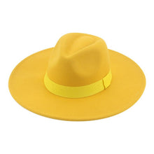 Load image into Gallery viewer, Fashionable Fedora Hats Women Wide Brim Dress Caps Women's Fedora Hats Elegant Wide Brim Fedora Hat Wedding Men Hat Warm Retro Style Belt 56-58cm
