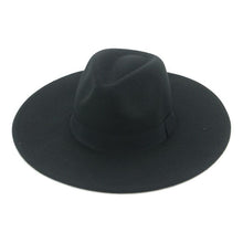 Load image into Gallery viewer, Fashionable Fedora Hats Women Wide Brim Dress Caps Women's Fedora Hats Elegant Wide Brim Fedora Hat Wedding Men Hat Warm Retro Style Belt 56-58cm
