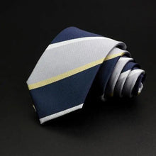 Load image into Gallery viewer, Fashionable Men Office Elegant Necktie Daily Wear Wedding Necktie Party Men Striped Formal Design Neckties Classic Plaid Necktie Stripe Ties Pattern Business Formal Tie