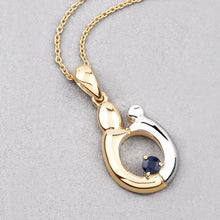 Load image into Gallery viewer, 0.19 Carat Genuine Blue Sapphire .925 Sterling Silver Pendant