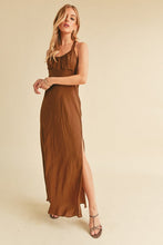 Load image into Gallery viewer, Ruched Side Slit Cutout Back Maxi Cami Dress For Summer–Elegant, Alluring & Sophisticated with Stunning Design