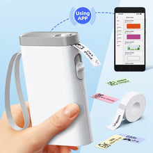 Load image into Gallery viewer, P21 Wireless Thermal Label Maker – Portable USB Printer with Paper Roll, Rechargeable & Ink-Free