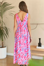 Load image into Gallery viewer, New Summer Abstract Floral V-Neck Maxi Dress โ Elegant, Artistic Print, Flattering Silhouette, Sophisticated Glamour