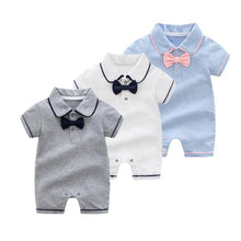 Load image into Gallery viewer, Style Summer Baby Boy girl Rompers 100% Cotton Gentleman Romper Toddler Kids Jumpsuits For Boys