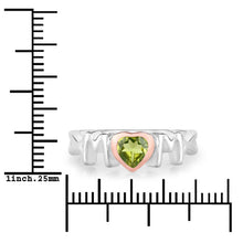 Load image into Gallery viewer, 0.44 Carat Genuine Peridot .925 Sterling Silver Ring