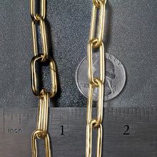 Load image into Gallery viewer, 14k Yellow Gold Rounded Paperclip Chain Necklace