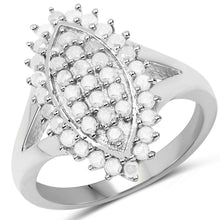Load image into Gallery viewer, 0.62 Carat Genuine White Diamond .925 Sterling Silver Ring