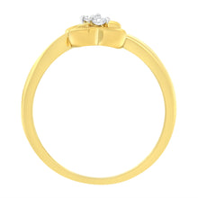 Load image into Gallery viewer, 14KT Yellow Gold 1/20 ctw. Dual Heart Diamond Ring (K-L, I1-I2) - Size 7