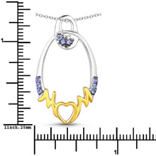 Load image into Gallery viewer, 0.18 Carat Genuine Tanzanite .925 Sterling Silver Pendant
