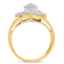 Load image into Gallery viewer, 10K Yellow Gold Diamond Cocktail Ring (1/2 Cttw, J-K Color, I2-I3 Clarity) - Size 6-1/2