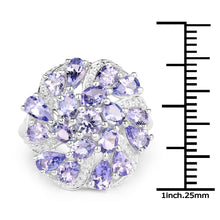 Load image into Gallery viewer, 3.35 Carat Genuine Tanzanite .925 Sterling Silver Ring