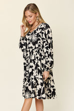 Load image into Gallery viewer, Double Take Full Size Printed Ruffle Hem Dress with Pocket Stylish & Functional Women Dress