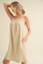 Load image into Gallery viewer, Embroidered Trim Gauze Square Neck Mini Cami Dress For Women β Feminine, Elegant & Stylish with Delicate Details