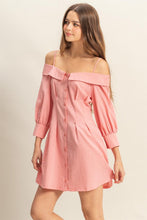 Load image into Gallery viewer, Button Down Spaghetti Strap Mini Dress with Pockets-Elegant, Chic Summer Dress with Feminine Spaghetti Straps, Functional Pockets, and Button Down Front for Effortless Style