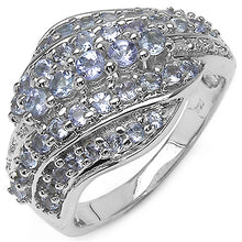 Load image into Gallery viewer, 1.22 Carat Genuine Tanzanite .925 Sterling Silver Ring