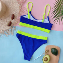 Load image into Gallery viewer, Female High Waist Swimsuit Bikini Sports Swimsuits For Women Two Piece Crop Top Bikini Set High Waist High Cut Bathing Suits Women Swimwear Two-piece Bikini Set Bathing Suit Swimwear